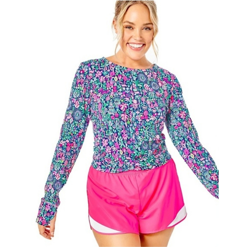🆕️ Lilly Pulitzer Luxletic Oden Top Garden Girl Boho Whimsigoth Loungewear